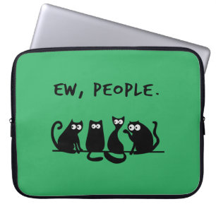 Capa Para Notebook Pessoas Nojentas Gatos Pretos Engraçadinhos