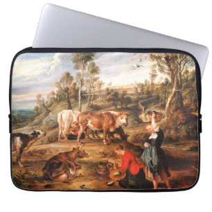 Capa Para Notebook Peter Paul Rubens Milkmaids with Cattle in a Lands