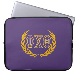 Capa Para Notebook Phi Chi Theta   Grego com Coroa