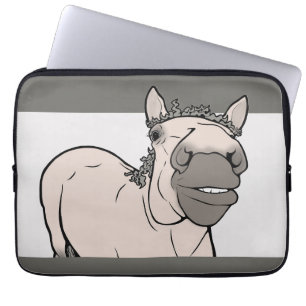 Capa Para Notebook Piada de Cavalo Engraçado Adorável Brincadeira do