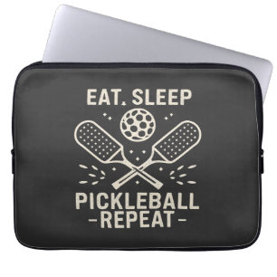 Capa Para Notebook Pickleball Routine: Coma Repetição de Pickleball n
