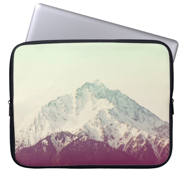 Capa Para Notebook Pico de inverno, filtro de colheita de hipsteres (Frente)
