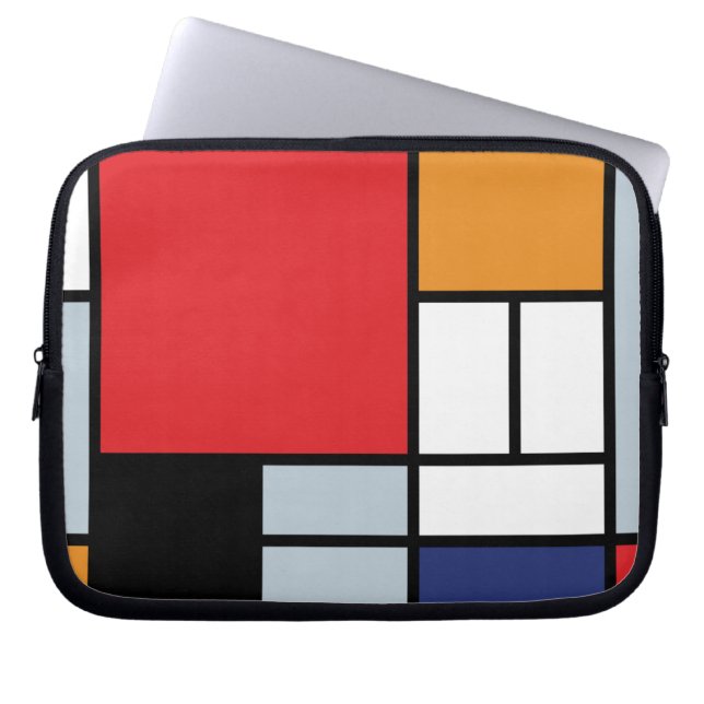 Capa Para Notebook Piet Mondrian - Composição com Grande Plano Vermel (Frente)