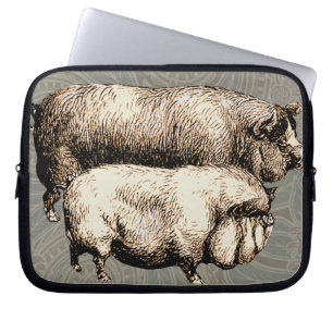 Capa Para Notebook Pigres Antigos Desenho de piggy da vindima