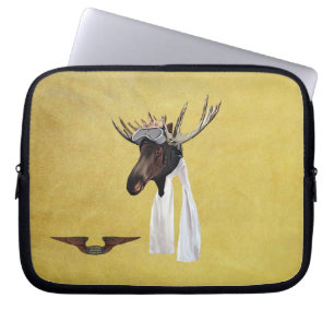Capa Para Notebook Piloto de aviação de Moose Voadora