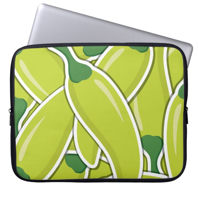 Capa Para Notebook Pimentões-pimentões verdes e crus (Frente)