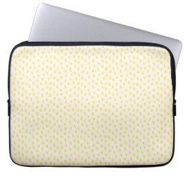 Capa Para Notebook Pinceladas Neutras Modernas Chic Amarelo Manteiga