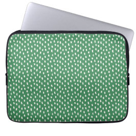 Capa Para Notebook Pinceladas Neutras Modernas Chic Folha Verde