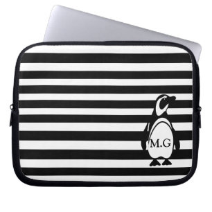 Capa Para Notebook Pinguim e listras