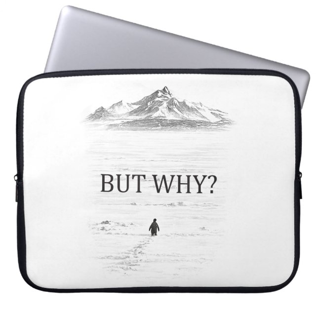 Capa Para Notebook Pinguim Mas Por Que Montanhas  (Frente)