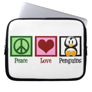 Capa Para Notebook Pinguins de Amor pela Paz