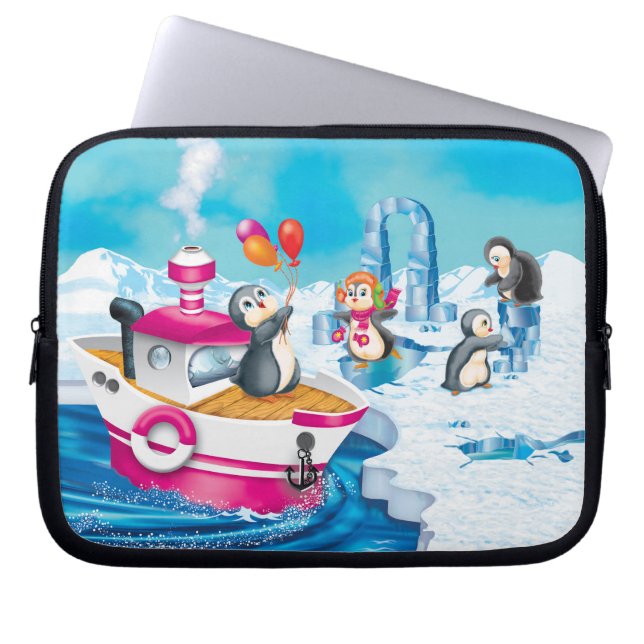 Capa Para Notebook pinguins na Antártica (Frente)