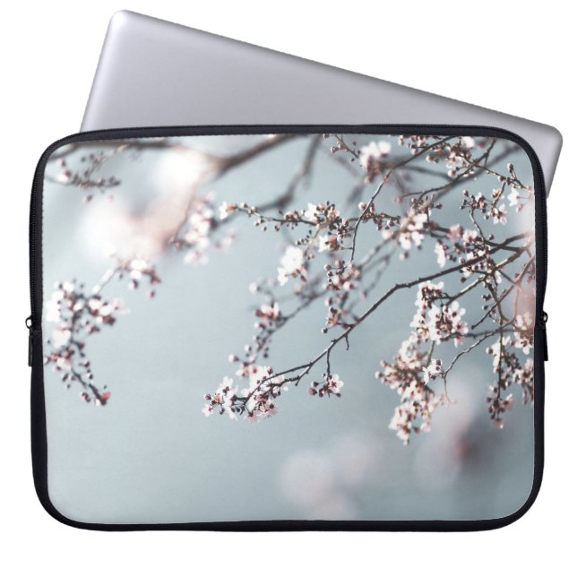 CAPA PARA NOTEBOOK PINK CHERRY BLOSSOM EM FECHAR FOTOGRAFIA (Frente)