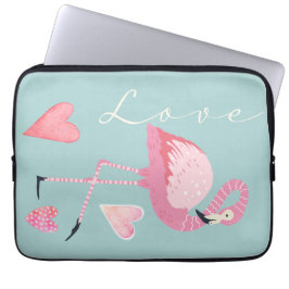 Capa Para Notebook Pink Flamingo Love Electronics Bag