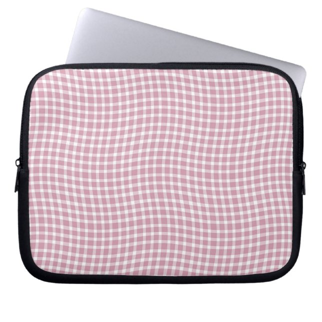 Capa Para Notebook Pink White Plaid Checker Seamless Pattern (Frente)