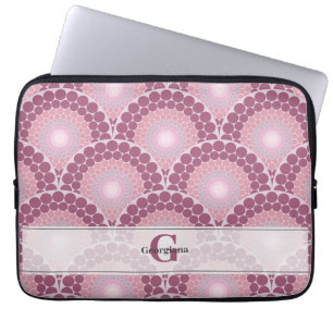 Capa Para Notebook Pinks Radiantes Monogramas Dusky Rosa Mandala