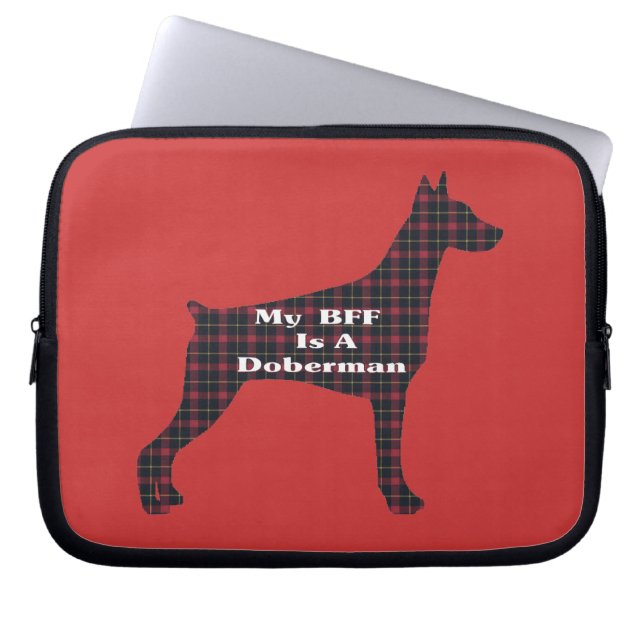 Capa Para Notebook Pinscher BFF do Doberman (Frente)