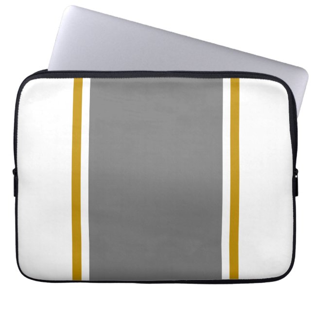 Capa Para Notebook Pinstripes quentes quentes do centro de Cinzas bra (Frente)