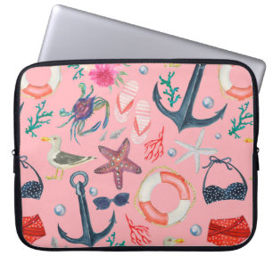 Capa Para Notebook Pintor de aquarelas com padrão uniforme com ânco