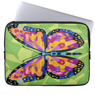 Capa Para Notebook Pintura abstrata de borboleta