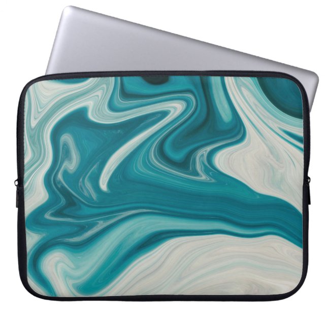 Capa Para Notebook Pintura abstrato branca e lacrimogênea (Frente)