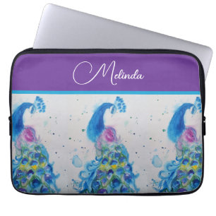 Capa Para Notebook Pintura Azul de Peacock Elegante