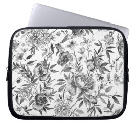 Capa Para Notebook Pintura Botânica Floral em Aquarela Chinesa