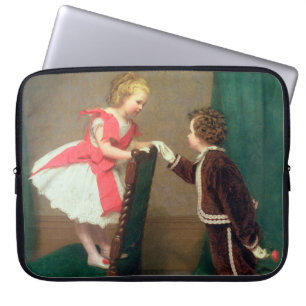 Capa Para Notebook Pintura Clássica Vintage de Crianças Vitorianas