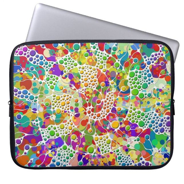 Capa Para Notebook Pintura Colorida De Espirais 2 (Frente)