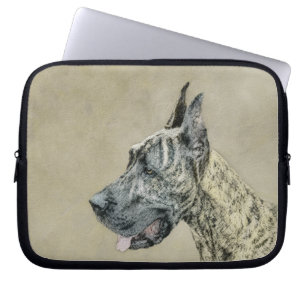 Capa Para Notebook Pintura com o Grande Dane (Brindle) - Arte Canina 