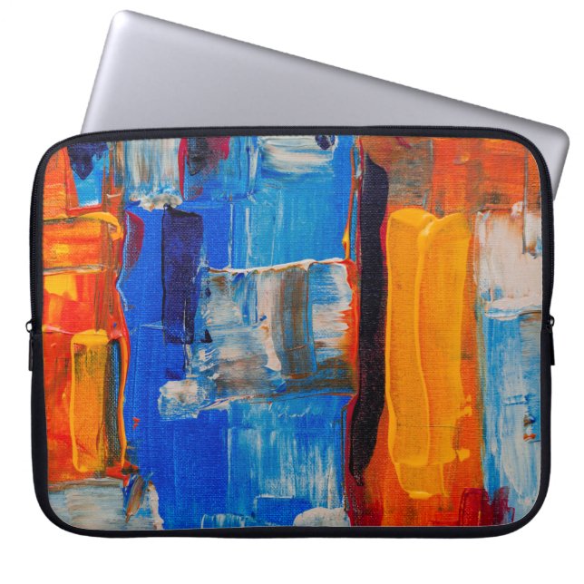 Capa Para Notebook Pintura de abstrato a cores ordenadas (Frente)