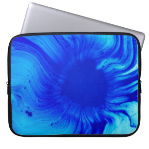 Capa Para Notebook Pintura de abstrato azul e lacrimogêneo