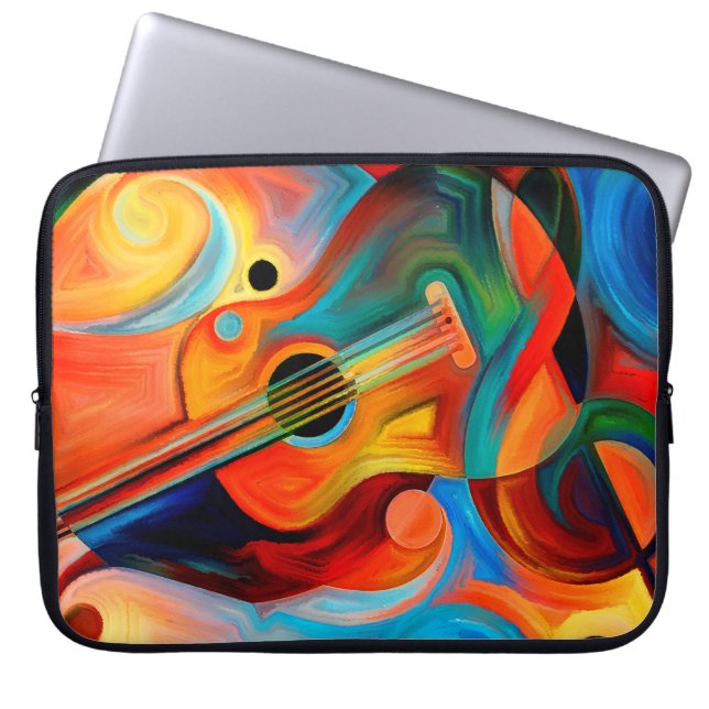 Capa Para Notebook pintura de abstrato sobre música e ritual (Frente)