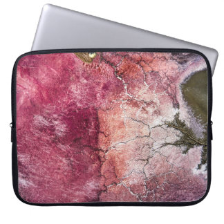 Capa Para Notebook Pintura de abstrato vermelho e marrom