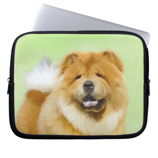 Capa Para Notebook Pintura De Chow Chow - Arte De Cachorro Original (Frente)