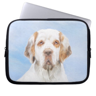 Capa Para Notebook Pintura de Espanhol Clumber - Arte de Cachorro Ori
