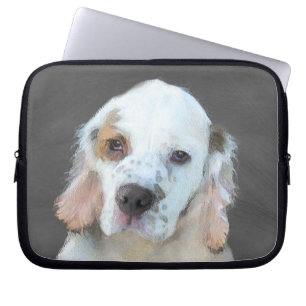 Capa Para Notebook Pintura de Espanhol Clumber - Arte de Cachorro Ori