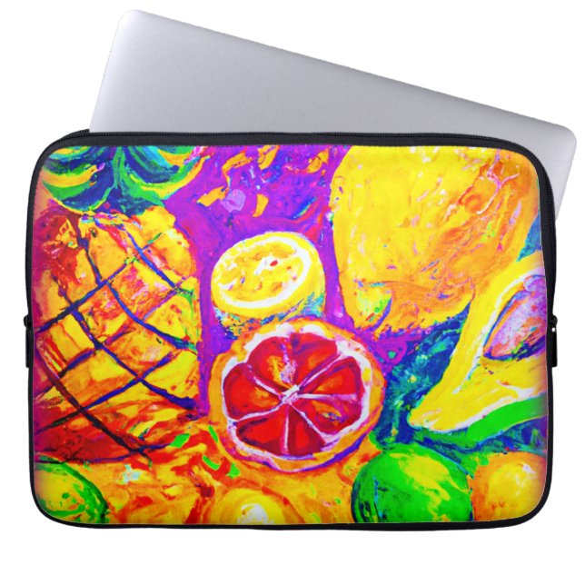 Capa Para Notebook Pintura de Frutas. Comprar Agora (Frente)