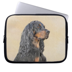 Capa Para Notebook Pintura de Gordon Setter - Arte de Cachorro Origin