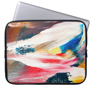 Capa Para Notebook Pintura de óleo desenhada à mão. fundo de abstrato