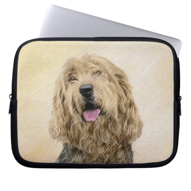 Capa Para Notebook Pintura de Otterhound - Arte de Cachorro Original  (Frente)