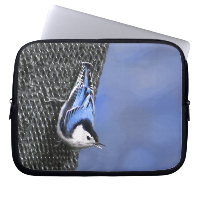 Capa Para Notebook Pintura De Pássaros De Casca Branca (Frente)