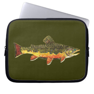 Capa Para Notebook Pintura de Peixes de Brook Trout