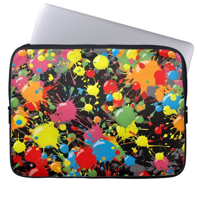 Capa Para Notebook Pintura de Salpicos de Arco-íris PD (Frente)