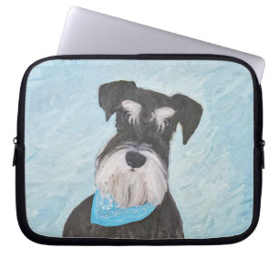 Capa Para Notebook Pintura de Schnauzer (Miniatura) - Cachorro Origin