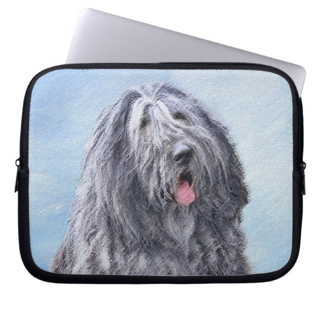 Capa Para Notebook Pintura de Sheepdog Bergamasco - Cachorro Original (Frente)