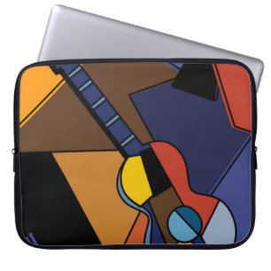 Capa Para Notebook Pintura De Surrealismo De Guitarra Cubista.