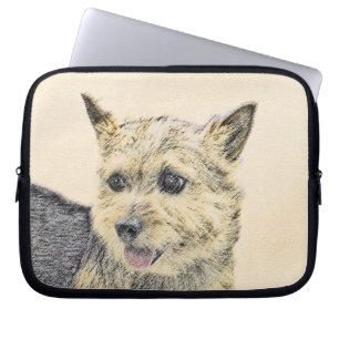 Capa Para Notebook Pintura de Terrier Norwich - Arte de Cachorro Orig