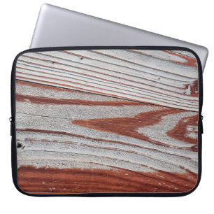 Capa Para Notebook Pintura desbotada castanha avermelhada sobre madei