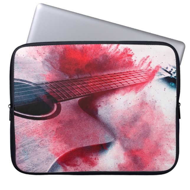Capa Para Notebook pintura digital abstrato de guitarart, abstrato, (Frente)